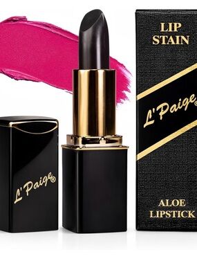 L'Paige pH Color-Changing Black Lipstick | Black to Wine Magenta Transformation